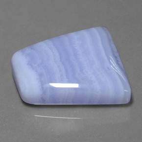 36.34캐럿 천연 라이트 블루 아게이트, 멋진 모양, 25.2×24.7 mm, 투명한