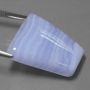 36.34캐럿 천연 라이트 블루 아게이트, 멋진 모양, 25.2×24.7 mm, 투명한