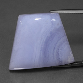 39.68캐럿 천연 로얄 바이올렛 아게이트, 멋진 모양, 29.4×24.2 mm, 투명한