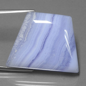 48.95캐럿 천연 로얄 바이올렛 아게이트, 멋진 모양, 31.2×24.4 mm, 투명한