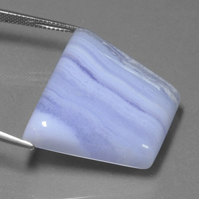 48.95캐럿 천연 로얄 바이올렛 아게이트, 멋진 모양, 31.2×24.4 mm, 투명한
