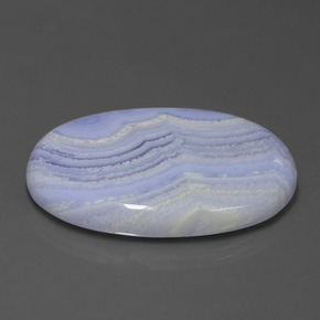 57.92캐럿 천연 라벤더 아게이트, 타원형 컷, 40.1×25.2 mm, 불투명체