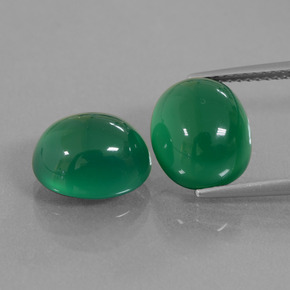 8.66캐럿 천연 따뜻한 녹색 아게이트 보석, 타원형 컷, 10.6×9.1 mm, 투명한