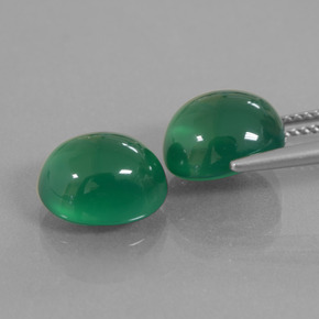 8.66캐럿 천연 따뜻한 녹색 아게이트 보석, 타원형 컷, 10.6×9.1 mm, 투명한