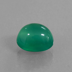 2.52캐럿 천연 미디엄 그린 아게이트, 타원형 컷, 8.7×7.2 mm, 투명한
