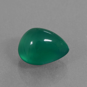 1.57캐럿 천연 포레스트 그린 아게이트, 배 모양, 8×6.8 mm, 투명한
