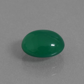 1.56캐럿 천연 그린 아게이트, 타원형 컷, 8.1×6.8 mm, 투명한