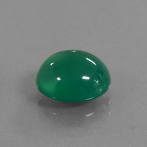 2.54캐럿 천연 그린 아게이트, 타원형 컷, 9×8.5 mm, 투명한