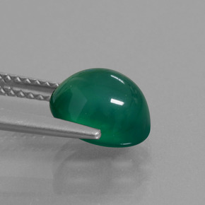 2.50캐럿 천연 포레스트 그린 마노, 타원형 컷, 투명한