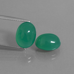 6.35캐럿 천연 쿨 그린 아게이트 보석, 타원형 컷, 10.6×8.1 mm, 투명한