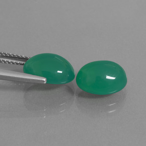 6.35캐럿 천연 쿨 그린 아게이트 보석, 타원형 컷, 10.6×8.1 mm, 투명한