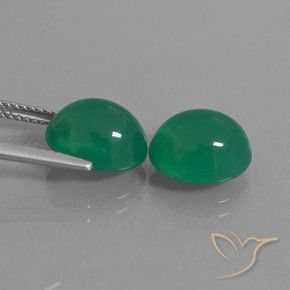 7.58캐럿 천연 미디엄 그린 아게이트 보석, 타원형 컷, 10.5×8.9 mm, 투명한