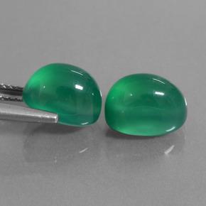 7.42캐럿 천연 따뜻한 녹색 아게이트 보석, 타원형 컷, 10.3×6.9 mm, 투명한