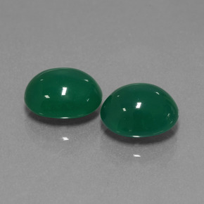5.94캐럿 천연 미디엄 그린 아게이트 보석, 타원형 컷, 9.9×8.3 mm, 투명한