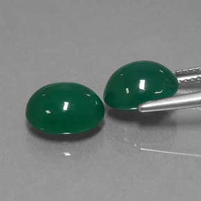 5.94캐럿 천연 미디엄 그린 아게이트 보석, 타원형 컷, 9.9×8.3 mm, 투명한