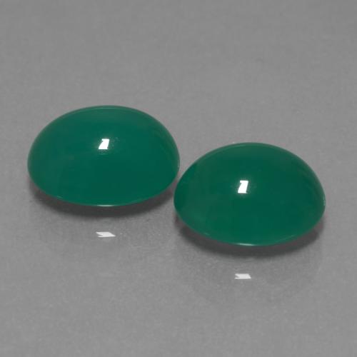 6.14캐럿 천연 미디엄 그린 아게이트 보석, 타원형 컷, 10.3×8.5 mm, 투명한