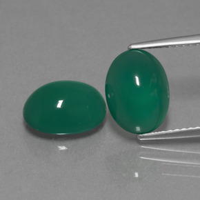 5.91캐럿 천연 미디엄 그린 아게이트 보석, 타원형 컷, 10.5×8.3 mm, 투명한