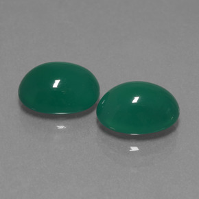 5.91캐럿 천연 미디엄 그린 아게이트 보석, 타원형 컷, 10.5×8.3 mm, 투명한