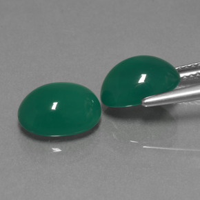 5.91캐럿 천연 미디엄 그린 아게이트 보석, 타원형 컷, 10.5×8.3 mm, 투명한