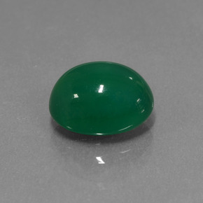 3.82캐럿 천연 노란빛 그린 아게이트, 타원형 컷, 10.7×8.5 mm, 투명한