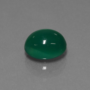 3.01캐럿 천연 그린 아게이트, 타원형 컷, 9.7×8.5 mm, 투명한