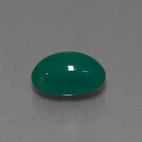2.88캐럿 천연 그린 아게이트, 타원형 컷, 10.9×7.2 mm, 투명한