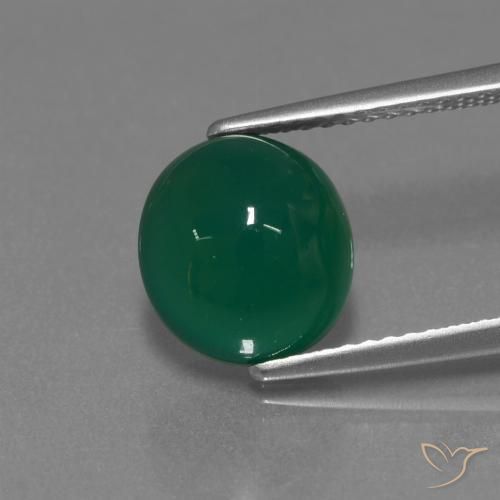 3.42ct 자연스러운 황록색 마노, 타원형, 투명한