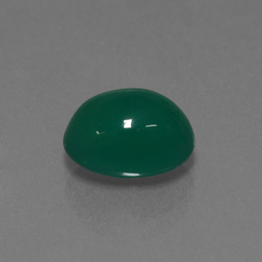3.31캐럿 천연 미디엄 그린 아게이트, 타원형 컷, 10.3×7.9 mm, 투명한
