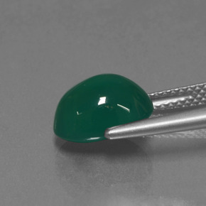 3.31캐럿 천연 미디엄 그린 아게이트, 타원형 컷, 10.3×7.9 mm, 투명한