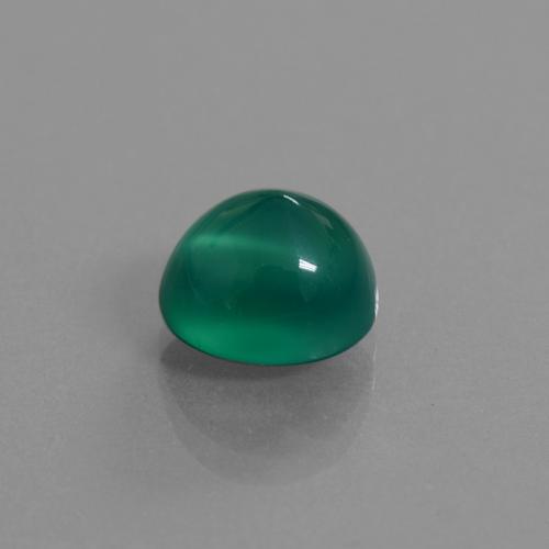 3.55캐럿 천연 미디엄 그린 아게이트, 타원형 컷, 9.5×8.2 mm, 투명한