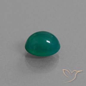 3.04캐럿 천연 그린 아게이트, 타원형 컷, 9.8×7.9 mm, 투명한