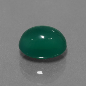 4.47캐럿 천연 미디엄 그린 아게이트, 타원형 컷, 11.3×8 mm, 투명한