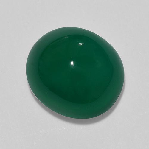 3.32캐럿 천연 노란빛 그린 아게이트, 타원형 컷, 9.5×8.5 mm, 투명한