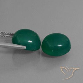 16.71캐럿 천연 그린 아게이트 보석, 타원형 컷, 12.9×12.3 mm, 투명한