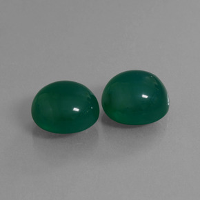 15.65캐럿 천연 그린 아게이트 보석, 타원형 컷, 12.4×11.5 mm, 투명한