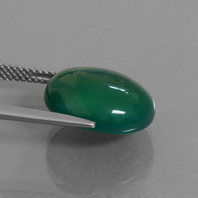 8.32캐럿 천연 그린 아게이트, 타원형 컷, 13×12.3 mm, 투명한