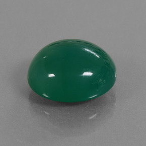 8.22캐럿 천연 노란빛 그린 아게이트, 타원형 컷, 13.8×12.1 mm, 투명한