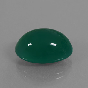 10.63캐럿 천연 그린 아게이트, 타원형 컷, 16.4×11.2 mm, 투명한