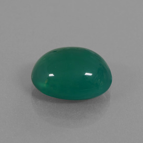 6.88캐럿 천연 그린 아게이트, 타원형 컷, 13.7×11 mm, 투명한