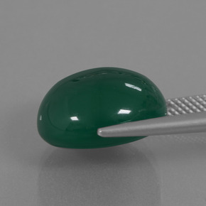 13.14캐럿 천연 녹색 마노, 타원형 컷, 투명한