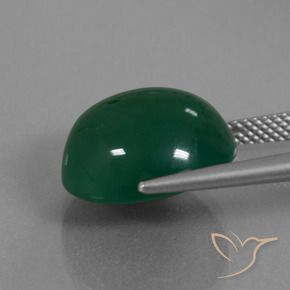 11.22캐럿 천연 황록색 마노, 타원형 컷, 투명한