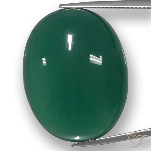53.13ct 자연스러운 녹색 마노, 타원형, 투명한