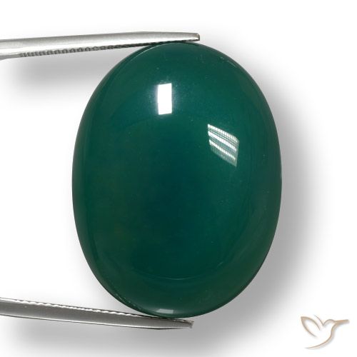 52.23ct 자연스러운 딥그린 마노, 타원형, 투명한