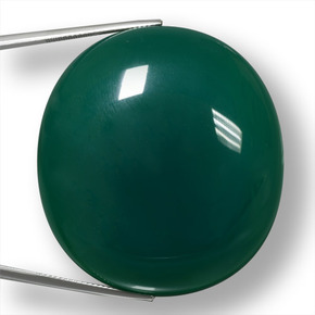 187.05캐럿 천연 녹색 마노, 타원형 컷, 투명한