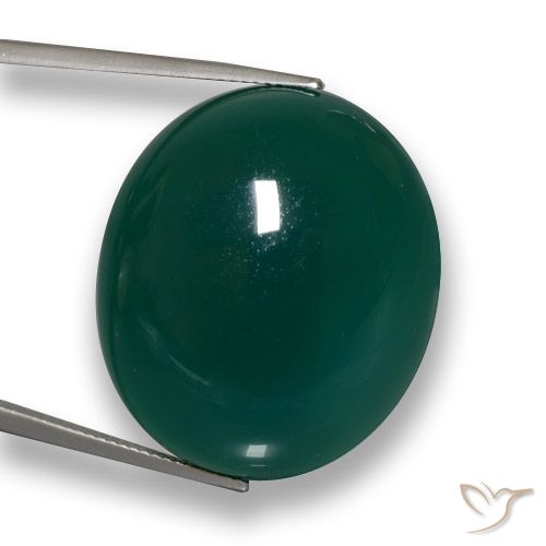 59.91ct 자연스러운 딥그린 마노, 타원형, 투명한, Photo A