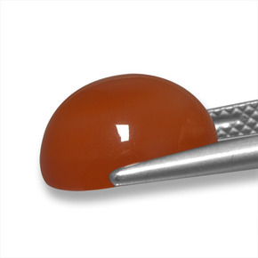 6.25캐럿 천연 파이어 레드 마노, 타원형 컷, 투명한