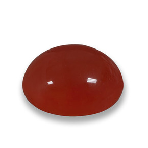 5.87캐럿 천연 립스틱 레드 아게이트, 타원형 컷, 12.3×10.6 mm, 투명한