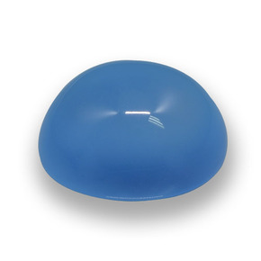 12.22캐럿 천연 파란색 마노, 타원형 컷, 투명한