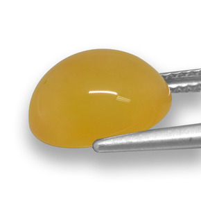4.82캐럿 천연 골든 오렌지 아게이트, 타원형 컷, 11.8×9.7 mm, 투명한