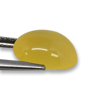 3.65캐럿 천연 노란색 마노, 타원형 컷, 투명한